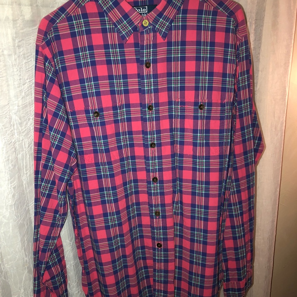 Pink polo by Ralph Lauren button down